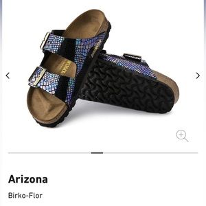 BIRKENSTOCK ARIZONA BLACK SNAKESKIN-size 38